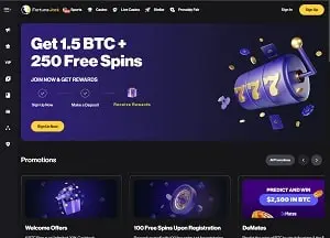 FortuneJack - Bitcoin casino with 6 BTC bonus