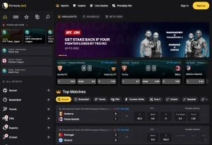 FortuneJack sports betting with BTC